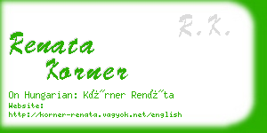 renata korner business card